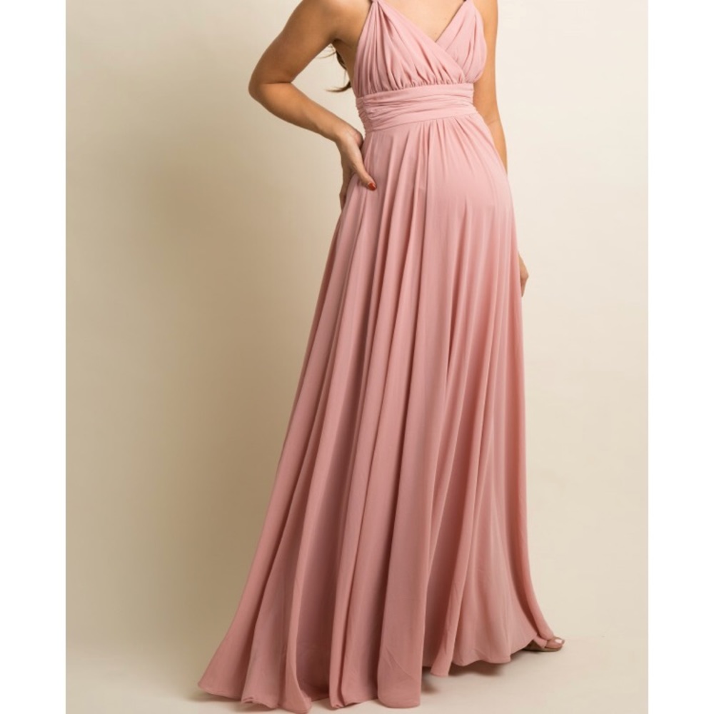 CHIFFON MATERNITY GOWN